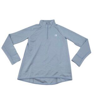 Champion Women's Light Blue 1/4 Zip Athletic Top | Size Small